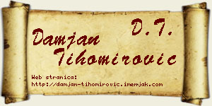 Damjan Tihomirović vizit kartica